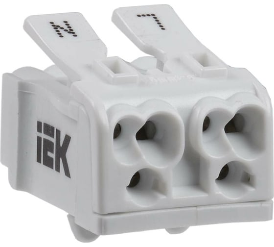 Пружинная клемма IEK соединительная КСПн2-L+N UKZ-B06-2P-F1-E0-10 1