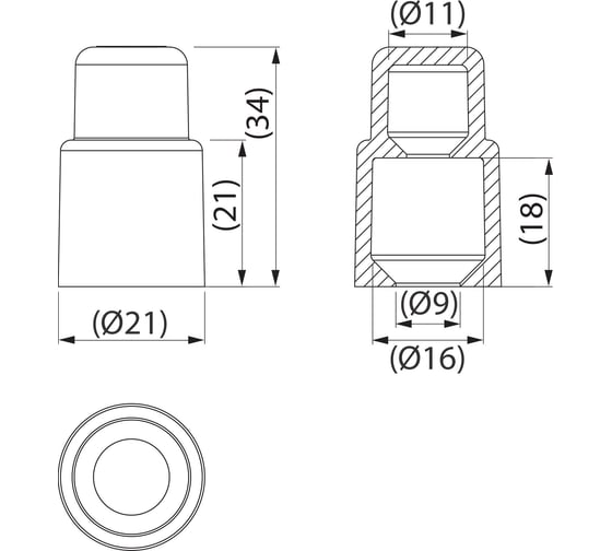Колпачок концевой ЭНЕРВИК ENSTO PK99.2595 25-95 мм² (упаковка 12 шт.) PK99.2595-12
