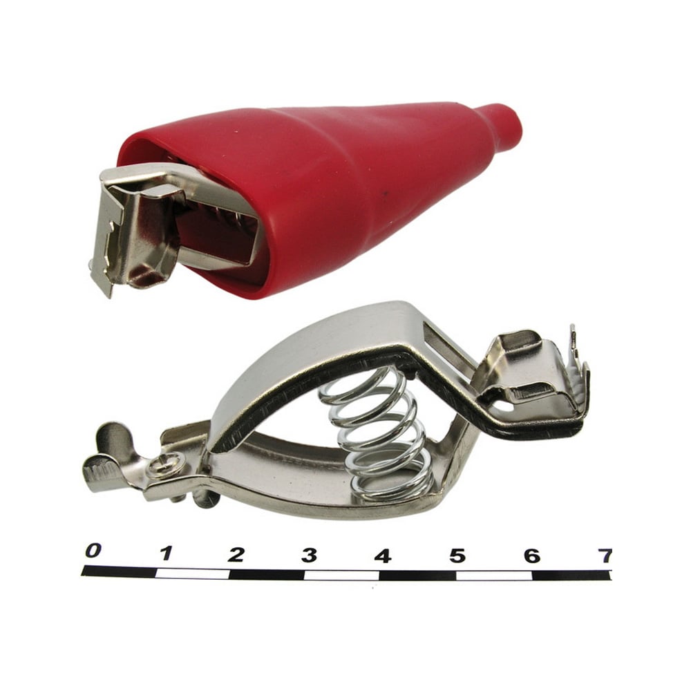 Зажим-крокодилProLegend72,2мм,30А,подвинт,красныйPL2859