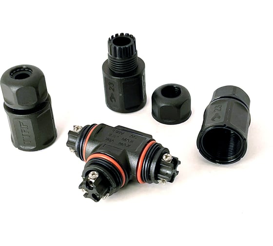Водостойкий 3-полюсный разъем TTAF Elektronik, 250V 20A IP68 WPT-0303M20