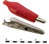 Зажим-крокодил Pro Legend под пайку/обжим, 8 мм, 5 А, красный PL2834