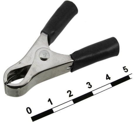 Зажим-крокодил Pro Legend под пайку/обжим, 20 мм, 15 А, черный PL2850