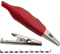 Зажим-крокодил Pro Legend под пайку/обжим, 11 мм, 10 А, красный PL2836