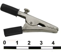 Зажим-крокодил Pro Legend под винт/гнездо 4 мм, 15 мм, 10 А, черный PL2842