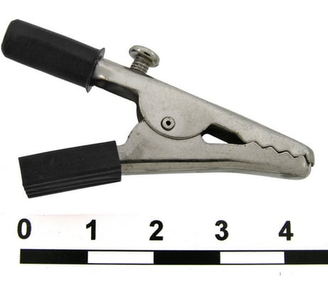 Зажим-крокодил Pro Legend под винт/гнездо 4 мм, 15 мм, 10 А, черный PL2842