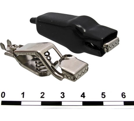 Зажим-крокодил Pro Legend пружинный торцевой под винт, 13 мм, 20 А, черный PL2858