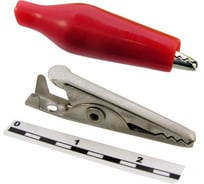 Зажим-крокодил Pro Legend пайку/обжим, 6 мм, 3 А, красный PL2832