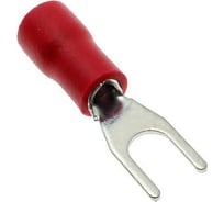 Наконечник кабельный вилочный изолированный Pro Legend 1.25-3.7, 19 А, 22-16 AWG, красный, латунь луженая PL2942