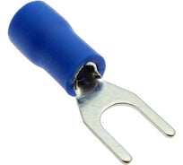 Наконечник кабельный вилочный изолированный Pro Legend 1.25-4, 19 А, 22-16 AWG, синий, латунь луженая PL2944