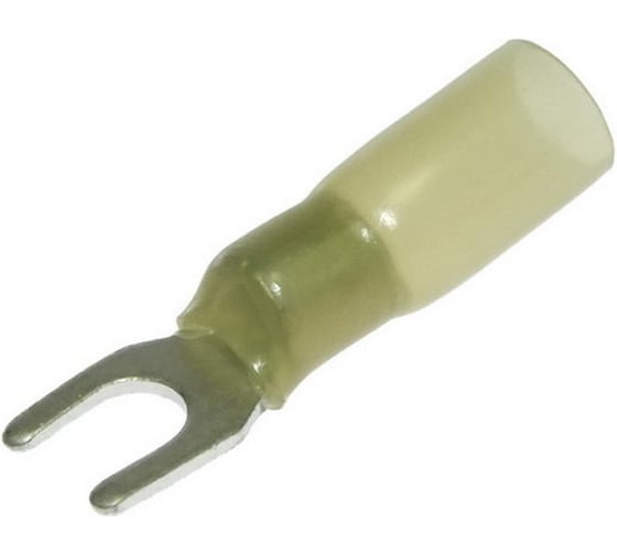 Наконечник кабельный вилочный изолированный Pro Legend 5.5-5 HST, 19 А, 12-10 AWG, желтый, латунь луженая PL2939