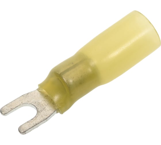 Наконечник кабельный вилочный изолированный Pro Legend 5.5-3.5 HST, 19 А, 12-10 AWG, желтый, латунь луженая PL2938
