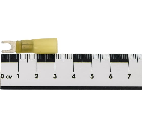 Наконечник кабельный вилочный изолированный Pro Legend 5.5-3.5 HST, 19 А, 12-10 AWG, желтый, латунь луженая PL2938