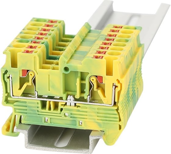 Клемма защитного провода CONTA 2.5 кв.мм, PUSH-IN CPT 2.5-PE 00-00008669