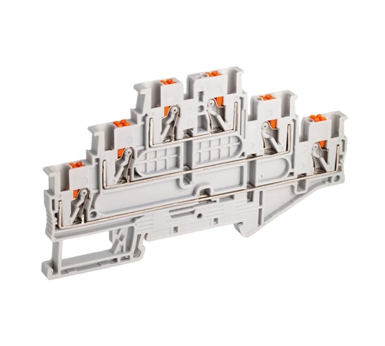 Клемма трехъярусная CONTA 2.5 кв.мм, PUSH-IN CPT 2.5-3L Grey