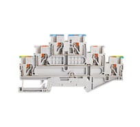 Клемма защитного провода CONTA CPT 2.5-PE/L/N трехъярусная с заземлением нижнего контура, 2.5 кв.мм CPT2.5-PE/L/N Multi color 00-00008668