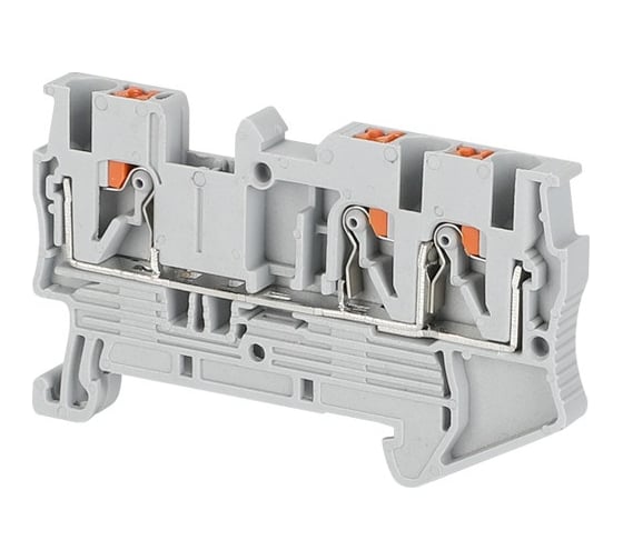 Клемма проходная CONTA CPT 2.5-TW GRAY 2.5 кв.мм, PUSH-IN CPT 2.5-TW Grey 00-00008677