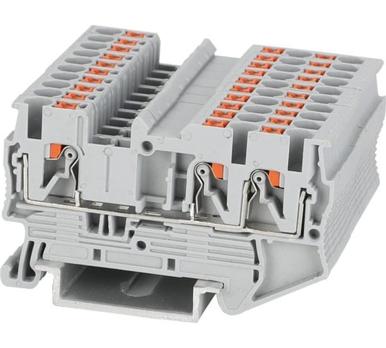 Клемма проходная CONTA CPT 2.5-TW GRAY 2.5 кв.мм, PUSH-IN CPT 2.5-TW Grey 00-00008677