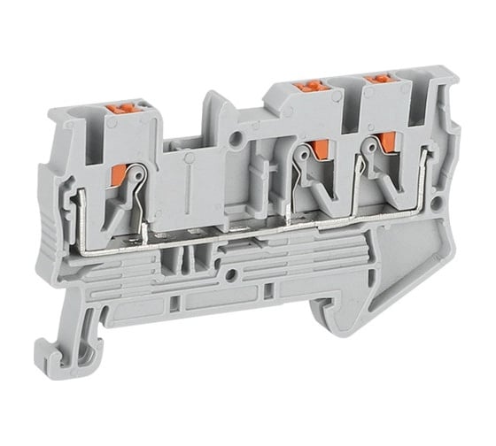 Клемма проходная CONTA CPT 2.5-TW GRAY 2.5 кв.мм, PUSH-IN CPT 2.5-TW Grey 00-00008677