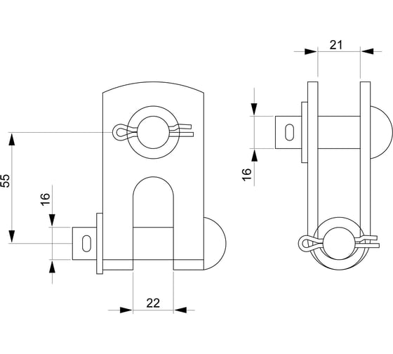 Звено промежуточное ЭНЕРВИК /ENSTO SH195R d1=16, d2=16, 21 мм (1 шт.) SH195R-1