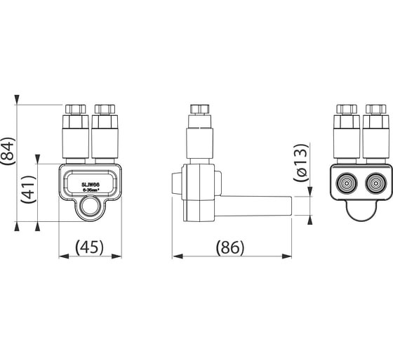 Мультизажим прокалывающий ЭНЕРВИК/ENSTO SLIW66 2x6-35 мм² (1 шт.) SLIW66-1