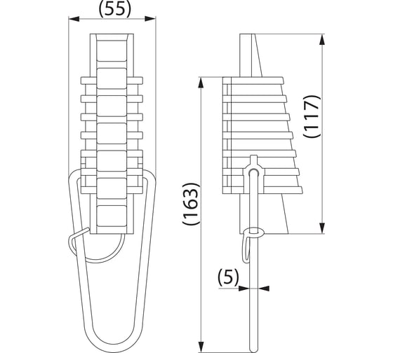 Зажим анкерный ø11-19 мм ЭНЕРВИК /ENSTO SO95R (SO95) (1 шт.) SO95R-1
