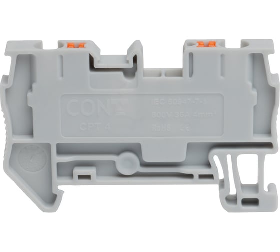 Клемма проходная CONTA CPT 4 GRAY, 4 кв.мм, PUSH-IN CPT-4 Grey