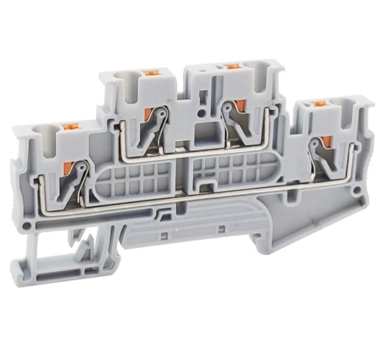 Клемма двухъярусная CONTA CPTTB 2.5 GRAY, 2.5 кв.мм, PUSH-IN CPTTB 2.5 Grey 00-00008666
