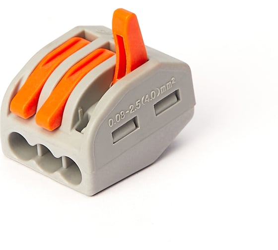 Универсальная 3-х проводная клемма ELECTROVOLT 222-413 50 шт/упаковка EV-B222-413_50