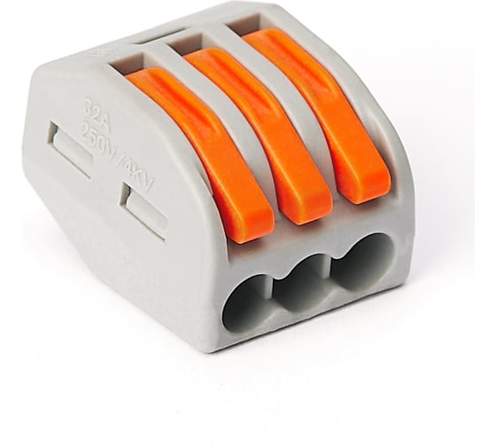Универсальная 3-х проводная клемма ELECTROVOLT 222-413 5 шт/упаковка EV-B222-413_5