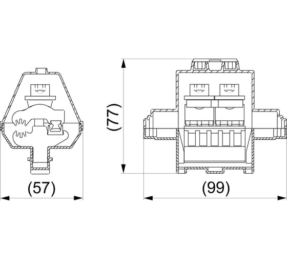 Зажим переходный прокалывающий ЭНЕРВИК /ENSTO SM6.21 (1 шт.) SM6.21-1