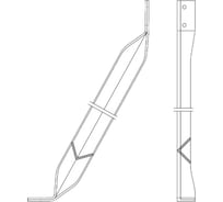 Ригель для крепления на скальном грунте ЭНЕРВИК /ENSTO SH244.3R высота 2040 мм (1 шт.) SH244.3R-1