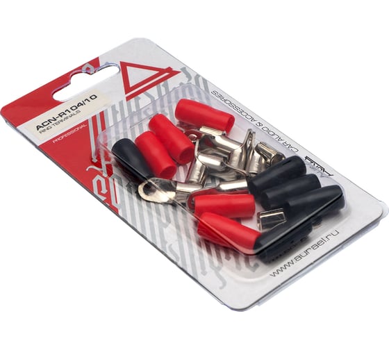 Клеммы кольцевые AURA 4,2мм, вход 8AWG/8мм2, (10 шт). ACN-R104/10