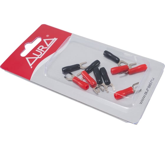 Клеммы "вилка" AURA 4,2мм, вход 10AWG/6мм2, (10 шт). ACN-S064/10