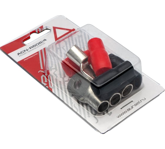 Клеммы кольцевые AURA 8,5мм, вход 0AWG/50мм2, (4 шт). ACN-R508/4