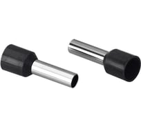 Клемма-втулка AURA металлическая, 6 мм2, цвет черный, 50 шт. APT-100B