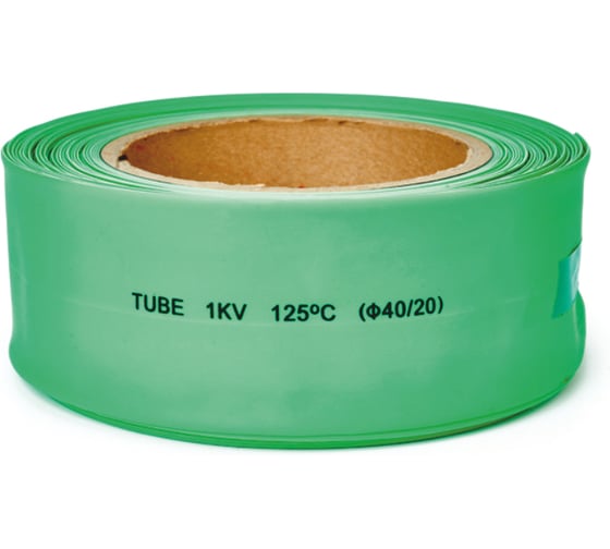 Термоусаживаемая трубка HLT ТТУ 40/20 зеленая (25 м/ролл) 084-05-34