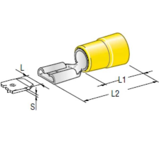 Клемма изолированная MTA Cu-Zn PVC "мама", сечение провода 2,5-6 мм (упаковка 20 шт.) 1863009