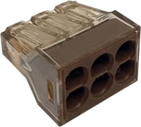 Клемма безвинтовая WAGO 773-606 прозрачные, 6x1.5-4.0мм, 32A, PUSH WIRE, 50 штук/упаковка WAGO.773-606