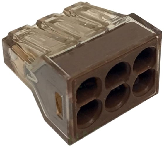Клемма безвинтовая WAGO 773-606 прозрачные, 6x1.5-4.0мм, 32A, PUSH WIRE, 50 штук/упаковка WAGO.773-606