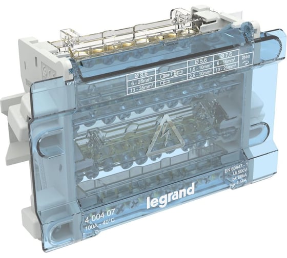 Распределительный блок Legrand 4 полюсa 100 A 11 выходов 400407 1