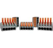 Универсальная клемма ЭЛЕКТРОБС СМК 222-415, 5-проводная серая 0,08-2,5/4 мм² упаковка 40 шт 22003