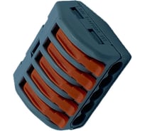 Строительно-монтажная клемма APEX СМК 222-415 с рычагом, 5 отверстий, 0,08-2,5 мм2, упаковка 2 шт ES41319