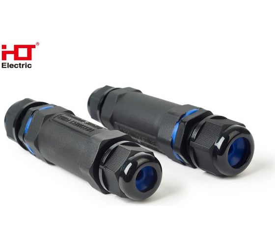 Кабельный коннектор I-образный HLT (клеммник 3PIN) IP68 (15шт./уп.) 083-07-001