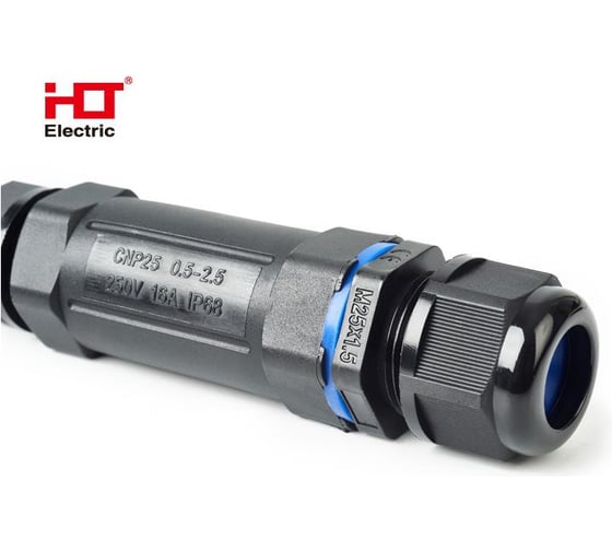 Кабельный коннектор I-образный HLT (клеммник 5PIN) IP68 (15шт./уп.) 083-07-002