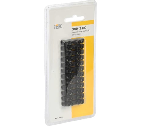 Зажим винтовой IEK ЗВИ-3 н/г 1,0-2,5мм2 (2шт/блистер) черные UZV5-003-04-2