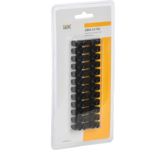 Зажим винтовой IEK ЗВИ-10 н/г 2,5-6мм2 (2шт/блистер) черные UZV5-010-06-2 1