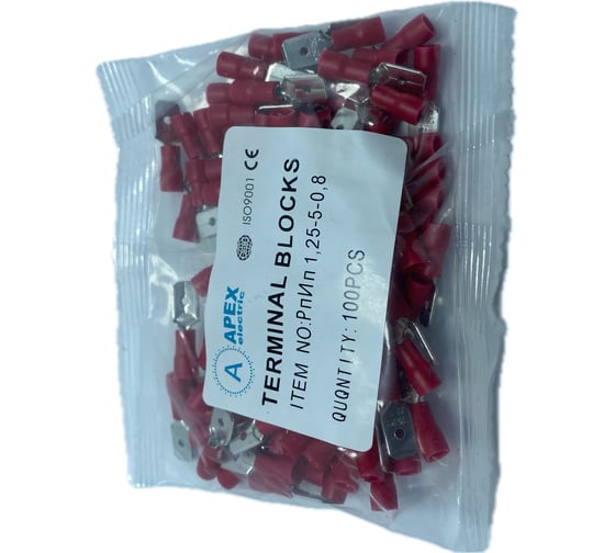 Разъем плоский APEX РпИп 1,25-5-0,8 (100шт.) ES71210