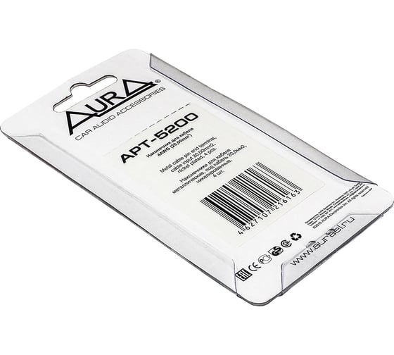 Наконечник кабельный AURA никель, под кабель 4AWG/20,00мм2, 4 шт. APT-5200