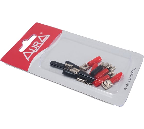 Клеммы акустические AURA 4.8мм, вход 14AWG/2.5мм2, 10 шт. ACN-0648/10