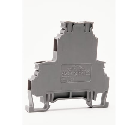 Клемма винтовая ONKA MRK-C 2,5, 2,5 кв мм, серый, два уровня 1010332